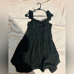 Black Ruffle Sleeve Dress
